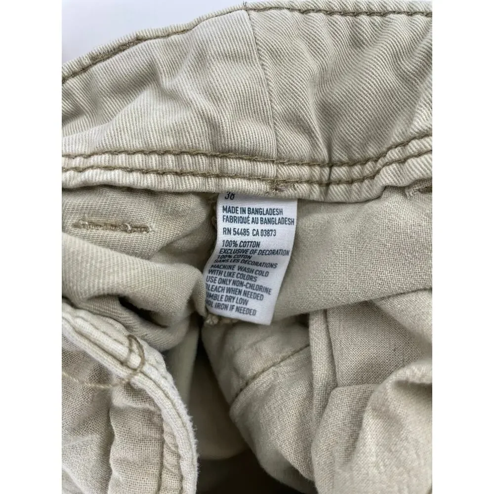 American Eagle Longboard Chino Shorts Men’s 38 Khaki Tan